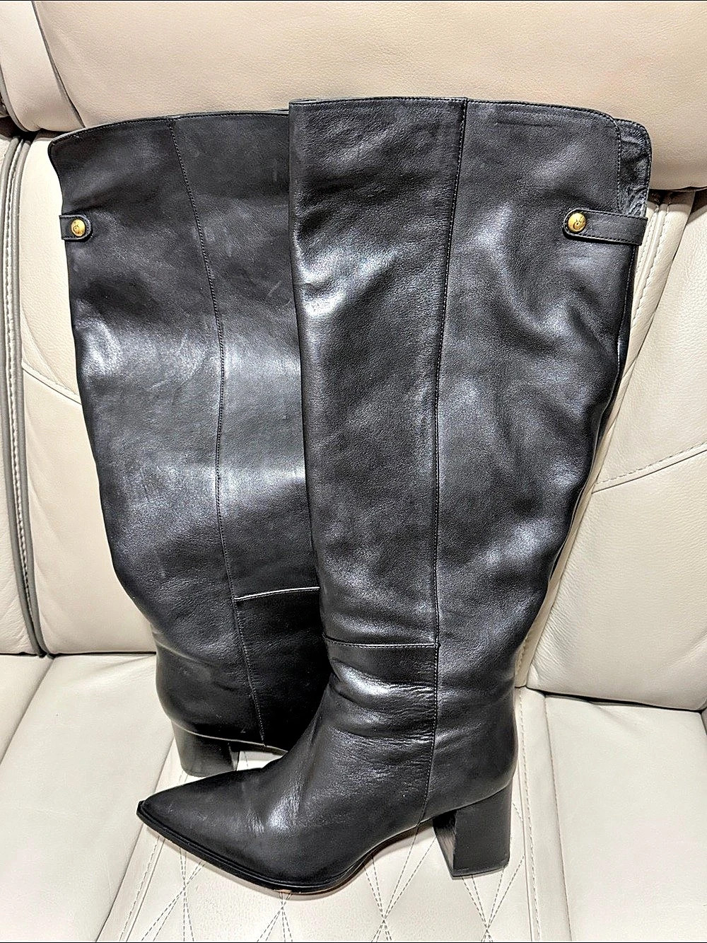 Vince Camuto Lilibet Wide Calf Knee High Boot Boots Black US 11W - Picture 5 of 13